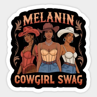 Melanin Cowgirl Swag Sticker